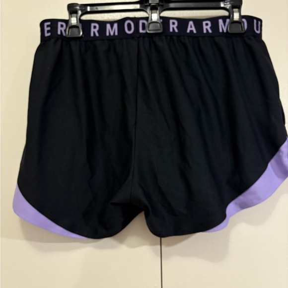 Under Armour Black and Purple Athletic Shorts Lightweight Performance - Picture 5 of 8